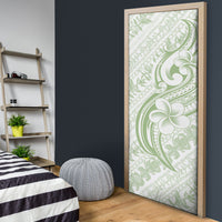Hawaii Plumeria Lokelani Pikake Lei Door Cover Oma'oma'o Polynesian Tattoo