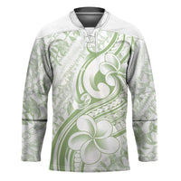 Hawaii Plumeria Lokelani Pikake Lei Hockey Jersey Oma'oma'o Polynesian Tattoo