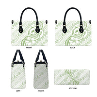 Hawaii Plumeria Lokelani Pikake Lei Leather Bag Oma'oma'o Polynesian Tattoo