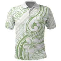 Hawaii Plumeria Lokelani Pikake Lei Polo Shirt Oma'oma'o Polynesian Tattoo