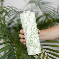Hawaii Plumeria Lokelani Pikake Lei Skinny Tumbler Oma'oma'o Polynesian Tattoo