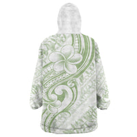 Hawaii Plumeria Lokelani Pikake Lei Wearable Blanket Hoodie Oma'oma'o Polynesian Tattoo