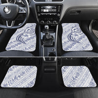 Hawaii Plumeria Lokelani Pikake Lei Car Mats Navy Blue Polynesian Tattoo