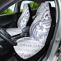Hawaii Plumeria Lokelani Pikake Lei Car Seat Cover Navy Blue Polynesian Tattoo