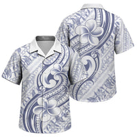 Hawaii Plumeria Lokelani Pikake Lei Family Matching Summer Maxi Dress and Hawaiian Shirt Navy Blue Polynesian Tattoo LT9 Son's Shirt Navy Blue - Polynesian Pride
