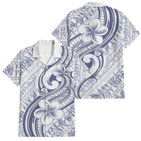 Hawaii Plumeria Lokelani Pikake Lei Family Matching Tank Maxi Dress and Hawaiian Shirt Navy Blue Polynesian Tattoo LT9 Dad's Shirt - Short Sleeve Navy Blue - Polynesian Pride