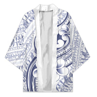 Hawaii Plumeria Lokelani Pikake Lei Kimono Navy Blue Polynesian Tattoo