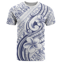 Hawaii Plumeria Lokelani Pikake Lei T Shirt Navy Blue Polynesian Tattoo