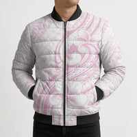 Hawaii Plumeria Lokelani Pikake Lei Bomber Puffer Jacket Poni Mama Polynesian Tattoo
