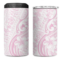 Hawaii Plumeria Lokelani Pikake Lei 4 in 1 Can Cooler Tumbler Poni Mama Polynesian Tattoo