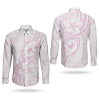 Hawaii Plumeria Lokelani Pikake Lei Couples Matching Puletasi and Long Sleeve Button Shirt Poni Mama Polynesian Tattoo LT9 - Polynesian Pride