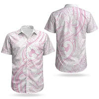 Hawaii Plumeria Lokelani Pikake Lei Couples Matching Short Sleeve Bodycon Dress and Hawaiian Shirt Poni Mama Polynesian Tattoo LT9 - Polynesian Pride