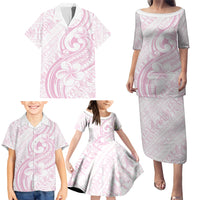 Hawaii Plumeria Lokelani Pikake Lei Family Matching Puletasi and Hawaiian Shirt Poni Mama Polynesian Tattoo
