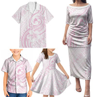 Hawaii Plumeria Lokelani Pikake Lei Family Matching Puletasi and Hawaiian Shirt Poni Mama Polynesian Tattoo LT9 - Polynesian Pride