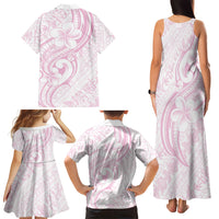 Hawaii Plumeria Lokelani Pikake Lei Family Matching Tank Maxi Dress and Hawaiian Shirt Poni Mama Polynesian Tattoo