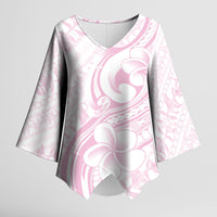 Hawaii Plumeria Lokelani Pikake Lei Kimono Sleeve Blouse Poni Mama Polynesian Tattoo