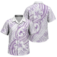 Hawaii Plumeria Lokelani Pikake Lei Family Matching Tank Maxi Dress and Hawaiian Shirt Poni Polynesian Tattoo LT9 Son's Shirt Purple - Polynesian Pride