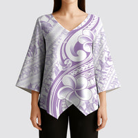 Hawaii Plumeria Lokelani Pikake Lei Kimono Sleeve Blouse Poni Polynesian Tattoo