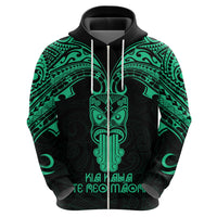 Personalised New Zealand Te Reo Maori Hoodie Kia Kaha Maori Language Week Green Style LT9 - Polynesian Pride