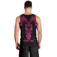 Personalised New Zealand Te Reo Maori Men Tank Top Kia Kaha Maori Language Week Pink Style LT9 - Polynesian Pride
