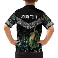 Personalised Maori Manaia Family Matching Long Sleeve Bodycon Dress and Hawaiian Shirt New Zealand Tribal Hei Matau Papua Shell