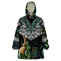 Personalised Maori Manaia Wearable Blanket Hoodie New Zealand Tribal Hei Matau Papua Shell