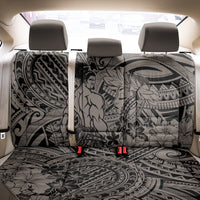 Beauty and The Warrior Polynesian Valentine Back Car Seat Cover Hibiscus FLowers Brown Style LT9 - Polynesian Pride