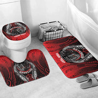 Aotearoa Bulldog Personalised Bathroom Set Maori Kowhaiwhai Motif - Polynesian Pride