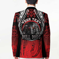 Aotearoa Bulldog Personalised Blazer Maori Kowhaiwhai Motif - Polynesian Pride