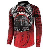 Aotearoa Bulldog Personalised Button Sweatshirt Maori Kowhaiwhai Motif LT9 - Polynesian Pride