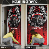 Aotearoa Bulldog Personalised Door Cover Maori Kowhaiwhai Motif - Polynesian Pride