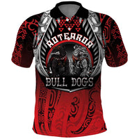 Aotearoa Bulldog Personalised Polo Shirt Maori Kowhaiwhai Motif