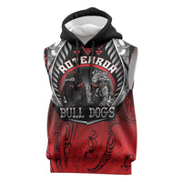 Aotearoa Bulldog Personalised Sleeveless Hoodie Maori Kowhaiwhai Motif - Polynesian Pride