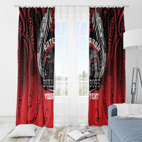Aotearoa Bulldog Personalised Window Curtain Maori Kowhaiwhai Motif