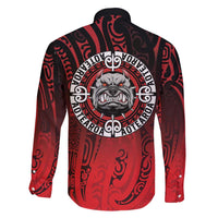 Aotearoa Bulldog Family Matching Long Sleeve Bodycon Dress and Hawaiian Shirt New Zealand Kowhaiwhai Tribal