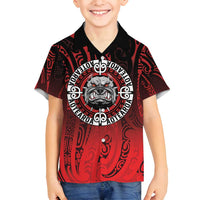 Aotearoa Bulldog Family Matching Tank Maxi Dress and Hawaiian Shirt New Zealand Kowhaiwhai Tribal