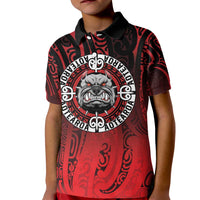 Aotearoa Bulldog Kid Polo Shirt New Zealand Kowhaiwhai Tribal