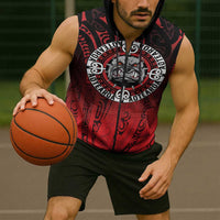 Aotearoa Bulldog Sleeveless Zip Hoodie New Zealand Kowhaiwhai Tribal LT9