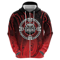 Aotearoa Bulldog Zip Hoodie New Zealand Kowhaiwhai Tribal
