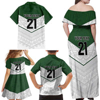 Custom New Zealand Maori Niho Taniwha Family Matching Off Shoulder Maxi Dress and Hawaiian Shirt