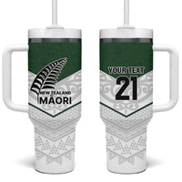 Custom New Zealand Maori Niho Taniwha Tumbler With Handle