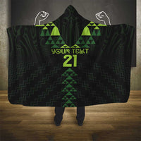 Custom New Zealand Maori Koru Koiri Motif Hooded Blanket