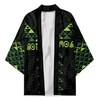 Custom New Zealand Maori Koru Koiri Motif Kimono - Polynesian Pride