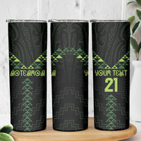 Custom New Zealand Maori Koru Koiri Motif Skinny Tumbler