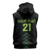 Custom New Zealand Maori Koru Koiri Motif Sleeveless Zip Hoodie - Polynesian Pride
