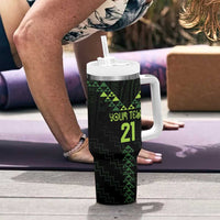 Custom New Zealand Maori Koru Koiri Motif Tumbler With Handle