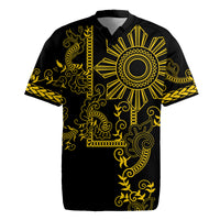 Filipino Sun Tribal Tattoo Rugby Jersey Philippines Inspired Barong Simple Gold