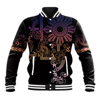 Filipino Sun Tribal Tattoo Baseball Jacket Philippines Inspired Barong Pink Art