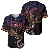 Filipino Sun Tribal Tattoo Baseball Jersey Philippines Inspired Barong Pink Art