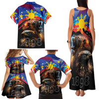 Philippines Lion and Eagle 1898 Family Matching Tank Maxi Dress and Hawaiian Shirt Pilipinas Maligayang Araw ng Kalayaan